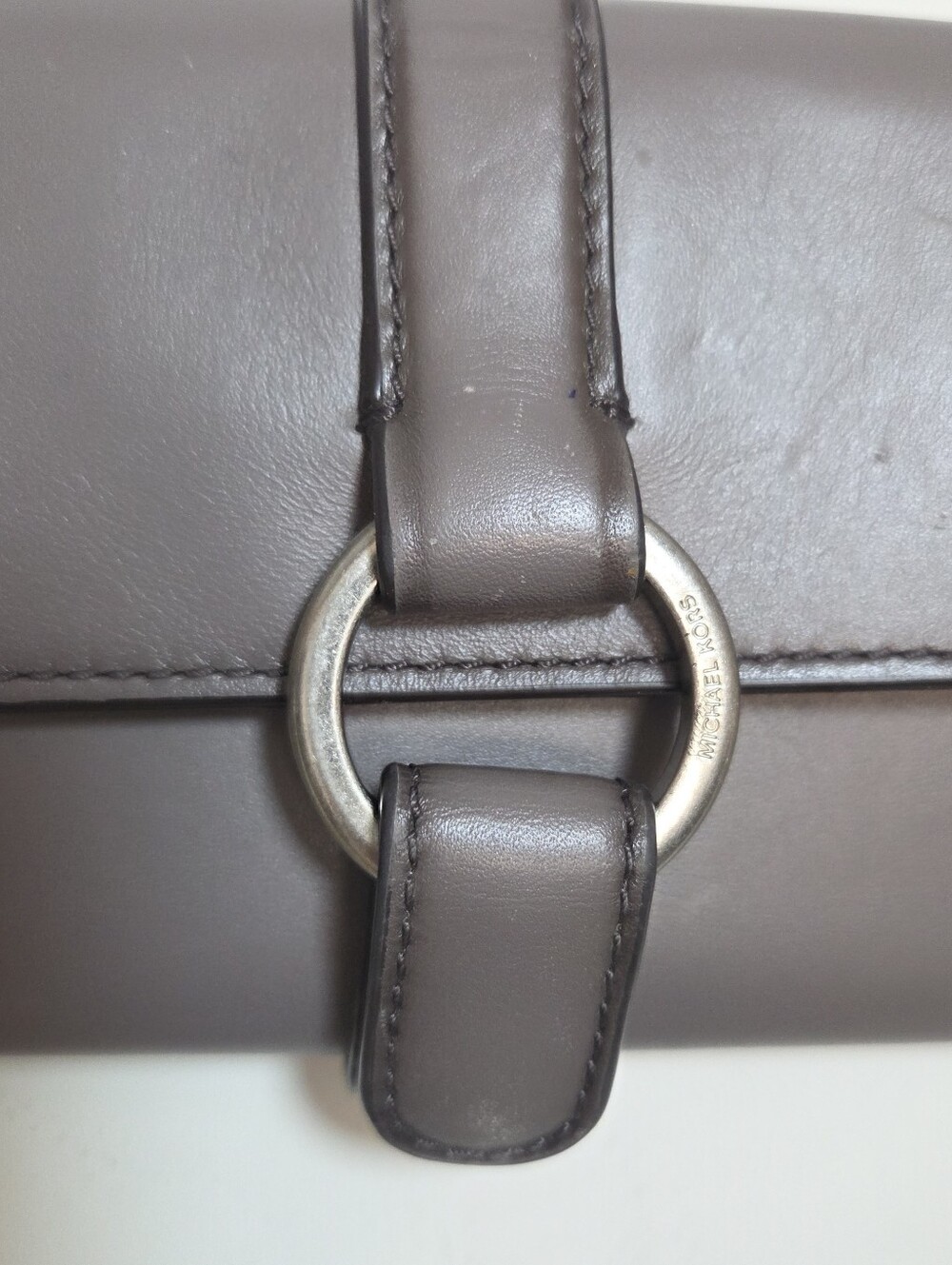 Michael Kors Quincy Large Carryall Wallet Organizer Taupe Gray - Picture 2 of 11